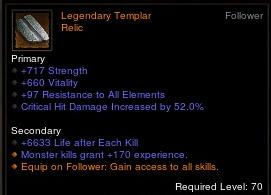 legendary templar relic
